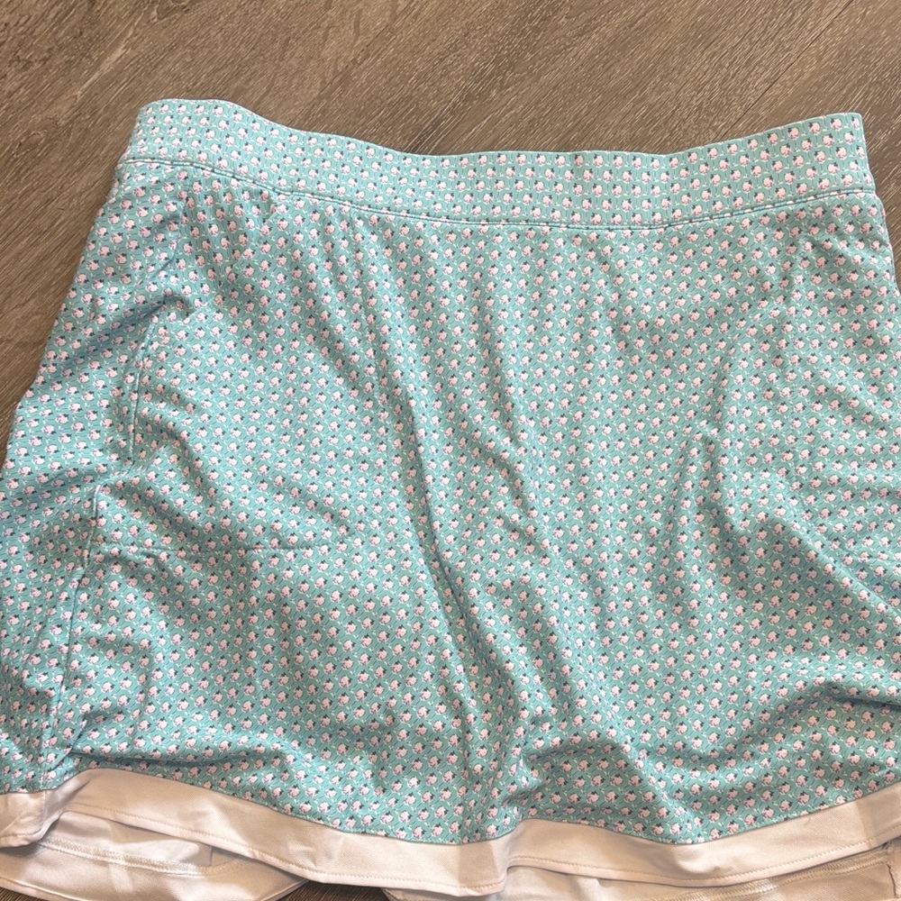 Peter Millar Aqua and Pink Patterned skorts